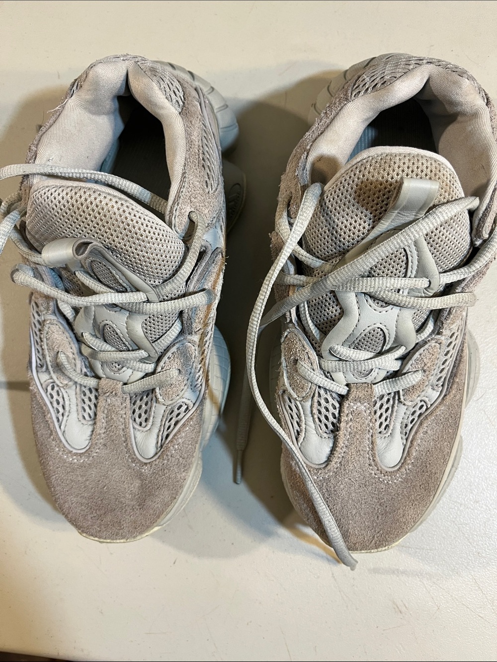 adidas Women's Light Gray Suede & Mesh Sneakers